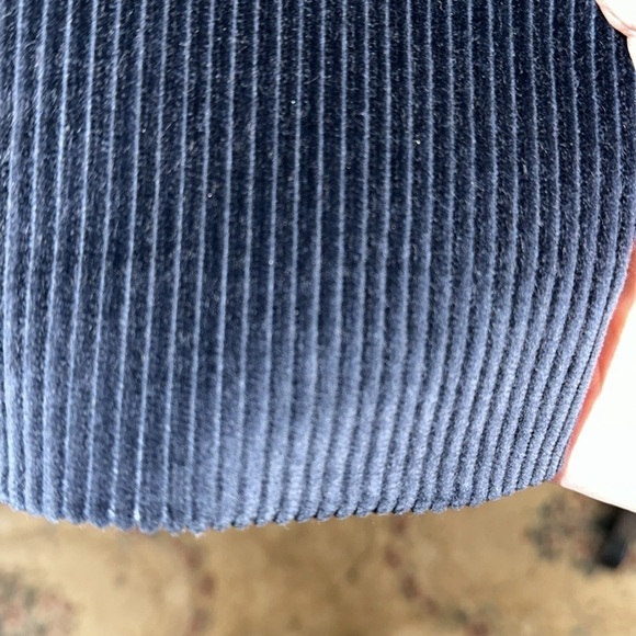The J. Peterman Company 100% Cotton Deep Blue Corduroy Collarless Blazer Classic - Picture 5 of 11
